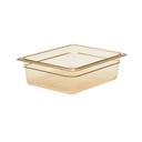 H Pan Half Size Food Storage Pan, Amber, 10 7/16 x 12 3/4 x 4 inch -- 6 per case