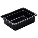 H Pan Half Size Food Storage Pan, Black, 10 7/16 x 12 3/4 x 4 inch -- 6 per case