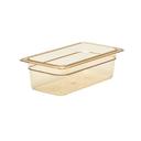 H Pan One Third Size Food Storage Pan, Amber, 6 15/16 x 12 3/4 inch -- 6 per case