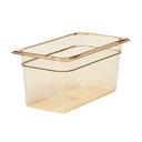 H Pan One Third Size Food Storage Pan, Amber, 6 15/16 x 12 3/4 x 6 inch -- 6 per case