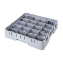 Cambro Camrack Soft Gray Half Size 20 Compartment Cup Rack, 19 3/4 x 9 7/8 x 4 inch -- 6 per case.