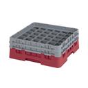 Cambro Camrack Polypropylene Cranberry Full Size 36 Compartment Glass Rack, 5 1/4 inch -- 4 per case.