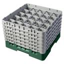 Cambro Camrack Polypropylene Sherwood Green Full Size 25 Compartment Glass Rack, 11 3/4 inch -- 2 per case.
