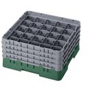 Cambro Camrack Polypropylene Sherwood Green Full Size 25 Compartment Glass Rack, 8 1/2 inch -- 2 per case.