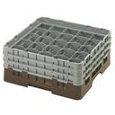 Cambro Camrack Polypropylene Brown Full Size 25 Compartment Glass Rack, 6 7/8 inch -- 3 per case.