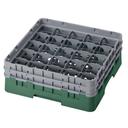 Cambro Camrack Polypropylene Sherwood Green Full Size 25 Compartment Glass Rack, 5 1/4 inch -- 4 per case.