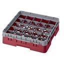Cambro Camrack Polypropylene Cranberry Full Size 25 Compartment Glass Rack, 3 5/8 inch -- 5 per case.