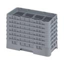 Camrack Half Size 8 Compartment Glass Rack, Soft Gray, 19 3/4 x 10 x 13 3/4 inch -- 2 per case.