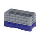 Cambro Camrack Polypropylene Navy Blue Half Size 8 Compartment Glass Rack, 6 7/8 inch -- 3 per case.