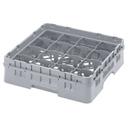 Cambro Camrack Polypropylene Soft Gray Full Size 16 Compartment Glass Rack, 3 5/8 inch -- 5 per case.
