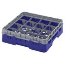 Cambro Camrack Polypropylene Navy Blue Full Size 16 Compartment Glass Rack, 3 5/8 inch -- 5 per case.