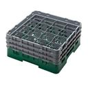 Cambro Camrack Polypropylene Sherwood Green Full Size 16 Compartment Glass Rack, 6 7/8 inch -- 3 per case.