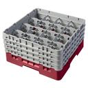 Cambro Camrack Polypropylene Cranberry Full Size 16 Compartment Glass Rack, 8 1/2 inch -- 2 per case.