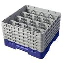 Cambro Camrack Polypropylene Navy Blue Full Size 16 Compartment Glass Rack, 10 1/8 inch -- 2 per case.