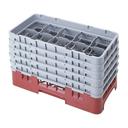 Camrack Half Size 17 Compartment Glass Rack, Cranberry, 19 3/4 x 10 x 12 1/8 inch -- 2 per case.