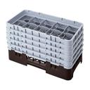 Camrack Half Size 17 Compartment Glass Rack, Brown, 19 3/4 x 10 x 12 1/8 inch -- 2 per case.