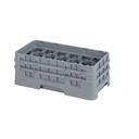 Cambro Camrack Polypropylene Soft Gray Half Size 17 Compartment Glass Rack, 5 1/4 inch -- 4 per case.