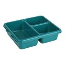 Cambro Camwear Polycarbonate Teal Meal 3 Compartment Delivery Tray, 11 x 9 x 2 9/16 inch -- 24 per case.