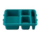 Camwear Polycarbonate 4 Compartment Meal Delivery Tray, Teal, 9 x 11 x 2 1/2 inch -- 24 per case.