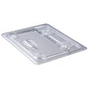 Cambro Camwear Clear Polycarbonate Half Size Solid FlipLid Only, 10 7/16 x 12 3/4 inch -- 6 per case.