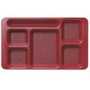 Cambro Co-Polymer Cranberry 2 x 2 School Compartment Tray, 15 x 9 inch -- 24 per case