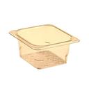 Cambro H Pan Amber 1/6 Size Colander Pan, 3 inch Depth -- 6 per case.