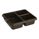 Cambro Co-Polymer Brown 3 Compartment Meal Delivery Tray, 11 x 9 x 2 9/16 inch -- 24 per case.