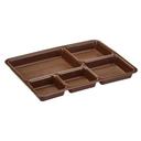Cambro Co Polymer 5 Compartment Base Meal Delivery Tray, Brown, 14 3/4 x 10 9/16 x 1 5/16 inch -- 24 per case.