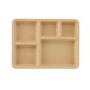 Cambro Co Polymer 5 Compartment Base Meal Delivery Tray, Tan, 14 3/4 x 10 9/16 x 1 5/16 inch -- 24 per case.