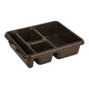 Cambro Co Polymer 4 Compartment Meal Delivery Tray, Brown, 9 x 11 x 2 1/2 inch -- 24 per case.