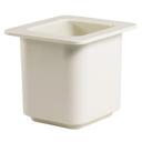 Coldfest One Sixth Size Food Pan, White, 6 3/8 x 6 3/4 x 6 inch.