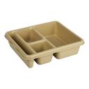 Cambro Co Polymer 4 Compartment Meal Delivery Tray, Tan, 9 x 11 x 2 1/2 inch -- 24 per case.