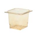 Cambro H Pan Amber 1/6 Size Colander Pan, 5 inch Depth -- 6 per case.