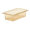 Cambro H Pan Amber One Third Size Food Pan Colander, 3 inch Deep -- 6 per case.