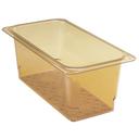 Cambro H Pan Amber One Third Size Food Pan Colander, 5 inch Deep -- 6 per case.
