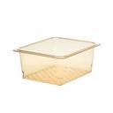 Cambro H Pan Amber Half Size Food Pan Colander, 5 inch Deep -- 6 per case.