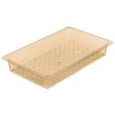 Cambro H Pan Amber Full Size Colander Pan, 3 inch Depth -- 6 per case.