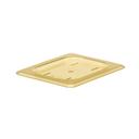 Cambro Camwear Amber Eighth Size Flat Cover for High Heat X- Pan and H-Pan, 6 3/8 x 5 1/4 inch -- 6 per case.