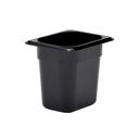 Cambro H-Pan One Eighth Size Black High Heat Food Pan, 6 5/16 x 5 3/16 inch -- 6 per case