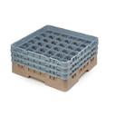 Cambro Camrack Polypropylene Beige Full Size 36 Compartment Glass Rack, 6 7/8 inch -- 3 per case.
