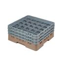 Camrack Full Size 25 Compartment Glass Rack with Three Extender, Beige, 6 7/8 inch -- 3 per case