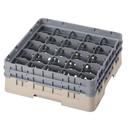 Cambro Camrack Polypropylene Beige Full Size 25 Compartment Glass Rack, 5 1/4 inch -- 4 per case.