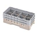 Camrack Half Size 8 Compartment Glass Rack, Beige, 19 3/4 x 10 x 7 1/4 inch -- 4 per case.