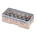 Camrack Half Size 17 Compartment Glass Rack, Beige, 19 3/4 x 10 x 5 5/8 inch -- 5 per case.