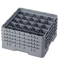 Cambro Camrack Soft Gray Full Size 25 Compartment Glass Rack for 12 5/8 x 3 1/2 inch Stemware and Tumbler -- 2 per case.