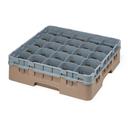 Cambro Camrack Polypropylene Beige Full Size 25 Compartment Glass Rack, 4 1/2 inch -- 5 per case.