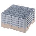 Cambro Camrack Polypropylene Beige Full Size 36 Compartment Glass Rack, 9 3/8 inch -- 2 per case.