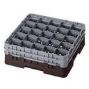 Cambro Camrack Polypropylene Brown Full Size 25 Compartment Glass Rack, 6 1/8 inch -- 4 per case.