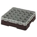 Cambro Camrack Polypropylene Brown Full Size 25 Compartment Glass Rack, 4 1/2 inch -- 5 per case.