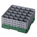 Cambro Camrack Polypropylene Sherwood Green Full Size 25 Compartment Glass Rack, 7 3/4 inch -- 3 per case.